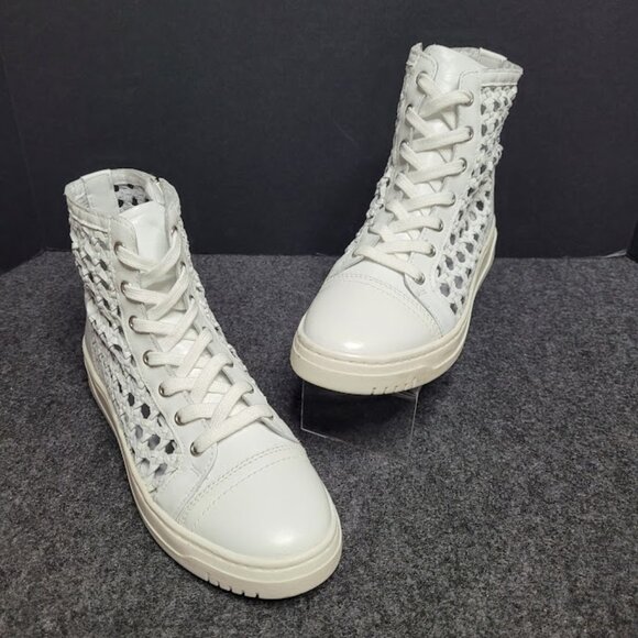 NIB Free People - Hayes High Top Sneaker - Ivory Sz 8 - Picture 1 of 12